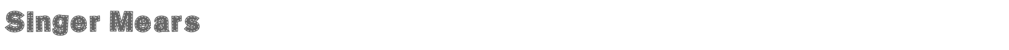 Sample characters Singer Mears Font